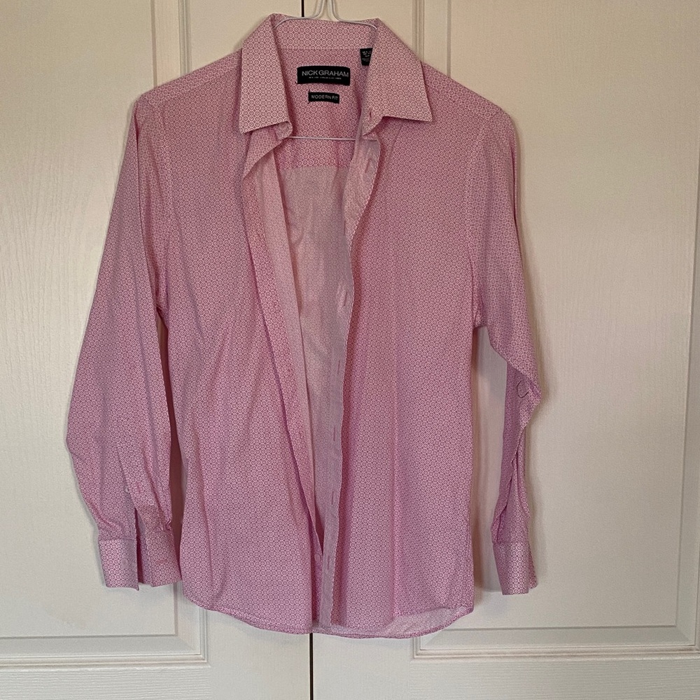 Men's Light Pink Button-Down Shirt